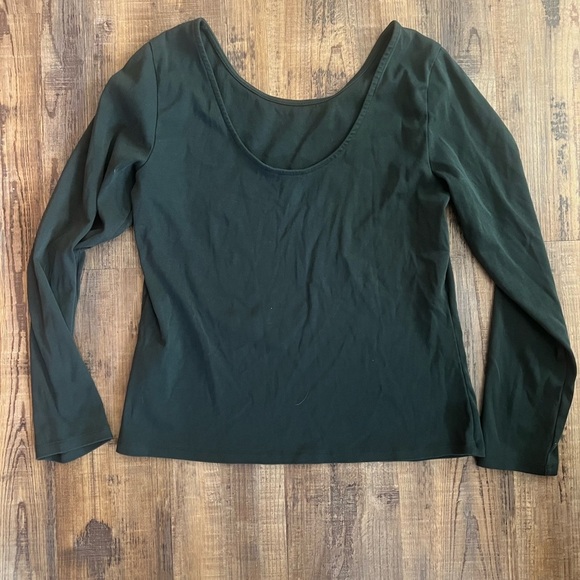 Banana Republic Dark Green Blouse - Picture 2 of 2